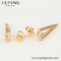 95465 xuping luxurious personalized triangle shaped women jewelry , noble 18k gold stud earring